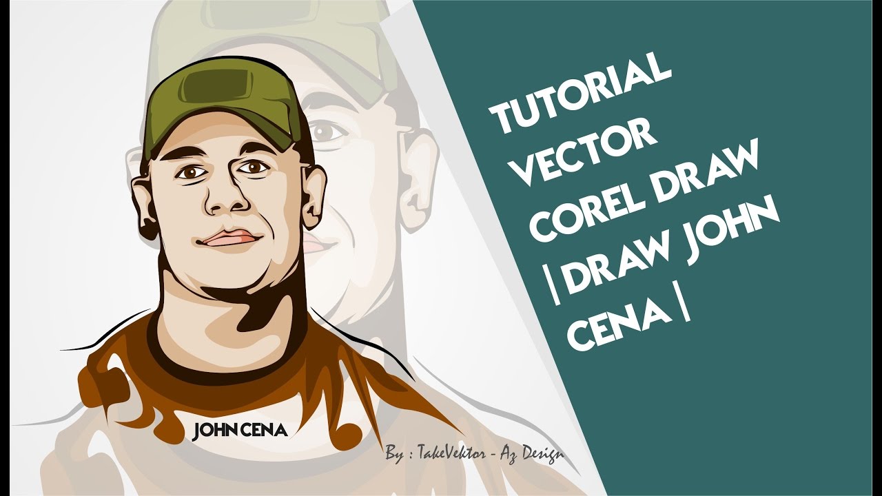 1280x720 Tutorial Vector Corel Draw Draw John Cena By Takevektor