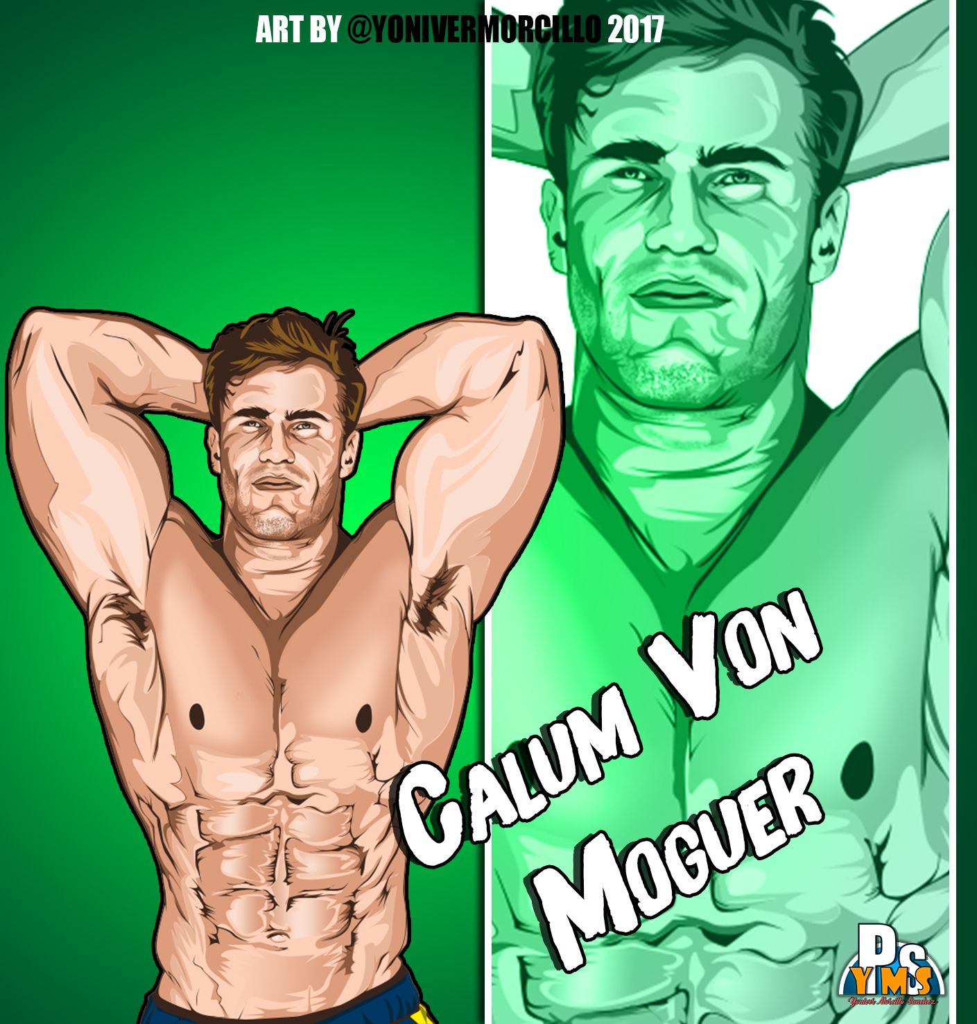 1409x1476 Vector Art Calum Von Moger