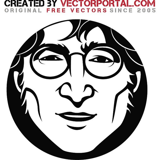 660x660 John Lennon Illustration Free Vector 123freevectors