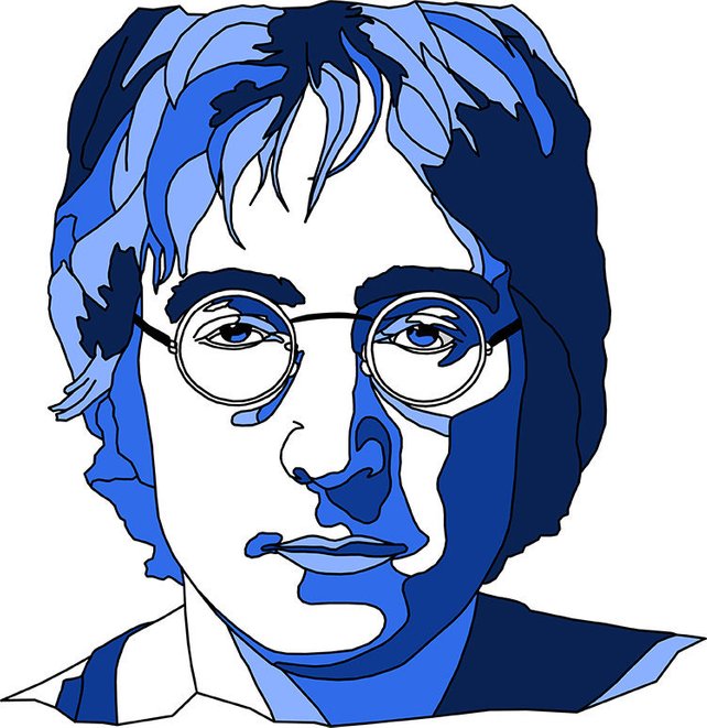 642x661 John Lennon Vector Art Illustration Pvc Board Print Beatles Etsy