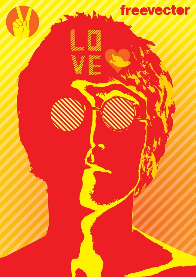 646x914 John Lennon Vector Vector Free Download