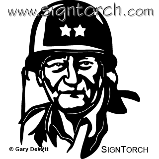 320x320 John Wayne 001 ~ Signtorch, Turning Images Into Vector Cut Paths.