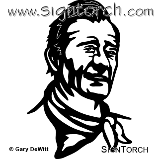 320x320 John Wayne 003 ~ Signtorch, Turning Images Into Vector Cut Paths.