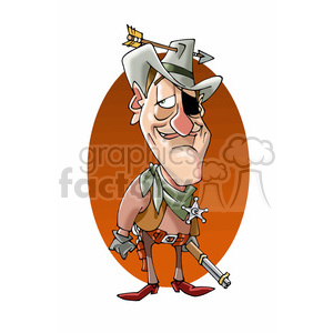 300x300 Royalty Free John Wayne Color 392976 Vector Clip Art Image
