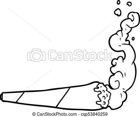 450x378 Line Drawing Of A Marijuana Joint.