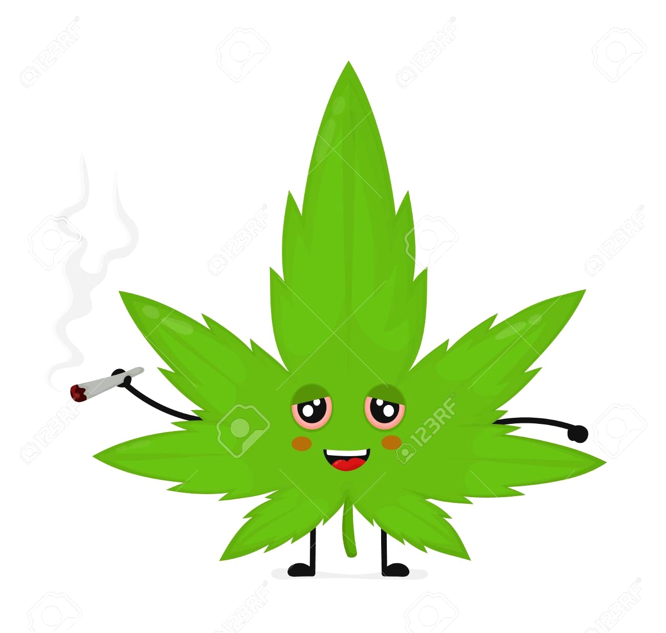 1300x1235 98415843 Cute Funny Smiling Happy Marijuana Weed Leaf Smoke Joint