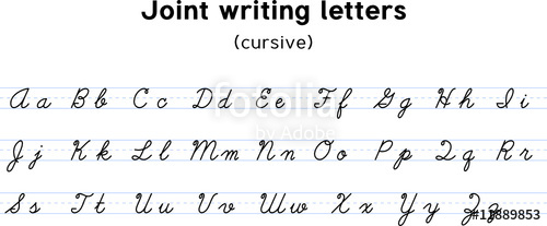 500x207 Vector Illustration Of Joint Writing Letters Stock Image And