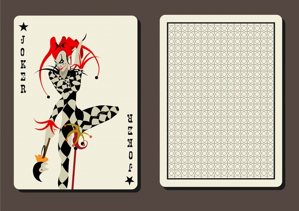 600x424 Joker Playing Card Vector Illustration With Two Sides Free Vector