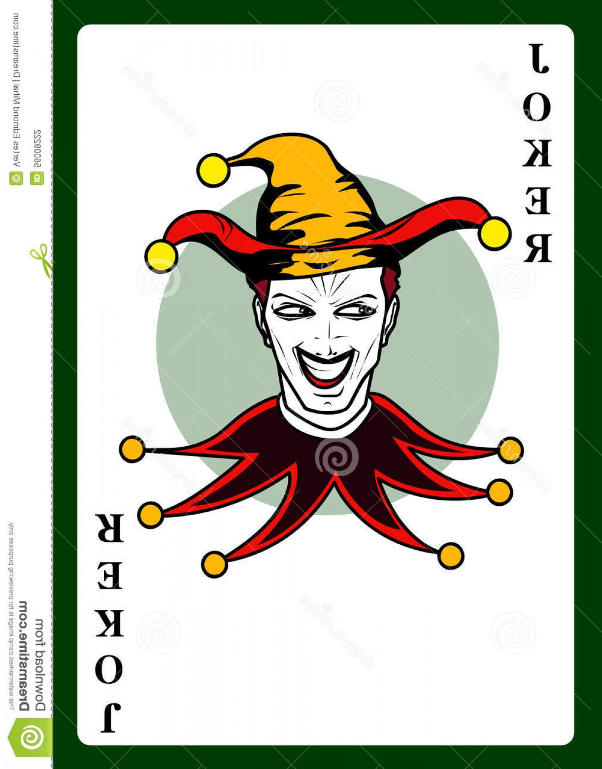1222x1560 Stock Illustration Joker Playing Card Vector Illustration Image