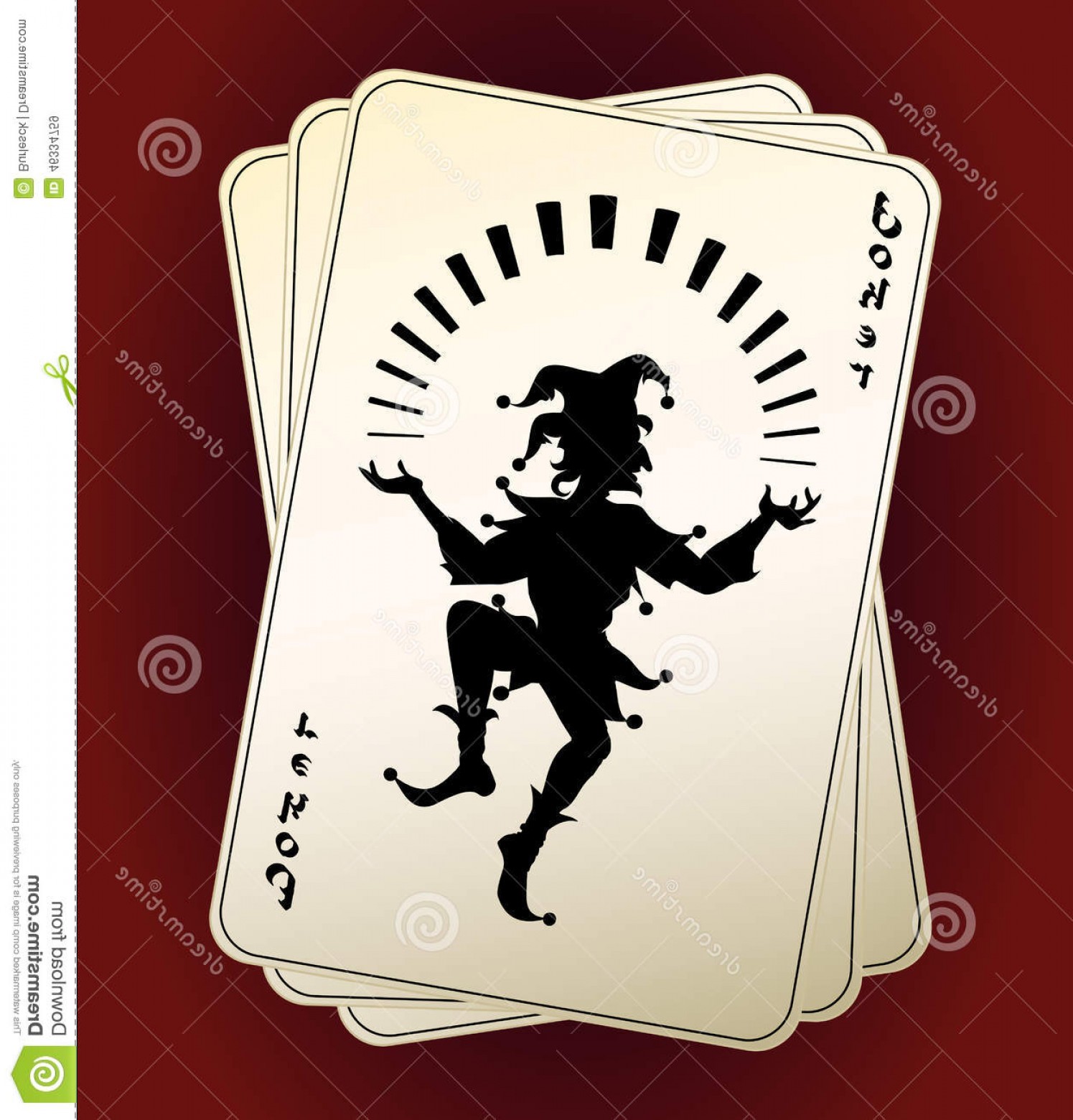 1495x1560 Stock Illustration Joker Silhouette Playing Cards Black Vector
