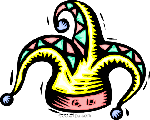480x386 Jokers Hat Royalty Free Vector Clip Art Illustration Hous1303