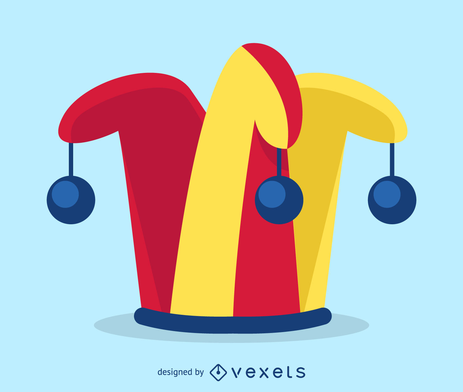 1500x1269 Flat Joker Hat Illustration