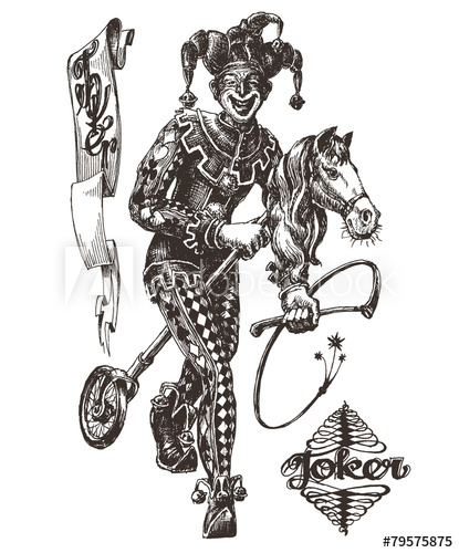 415x500 Cheerful Joker Vector Logo Design Template. Circus Or Clown Icon