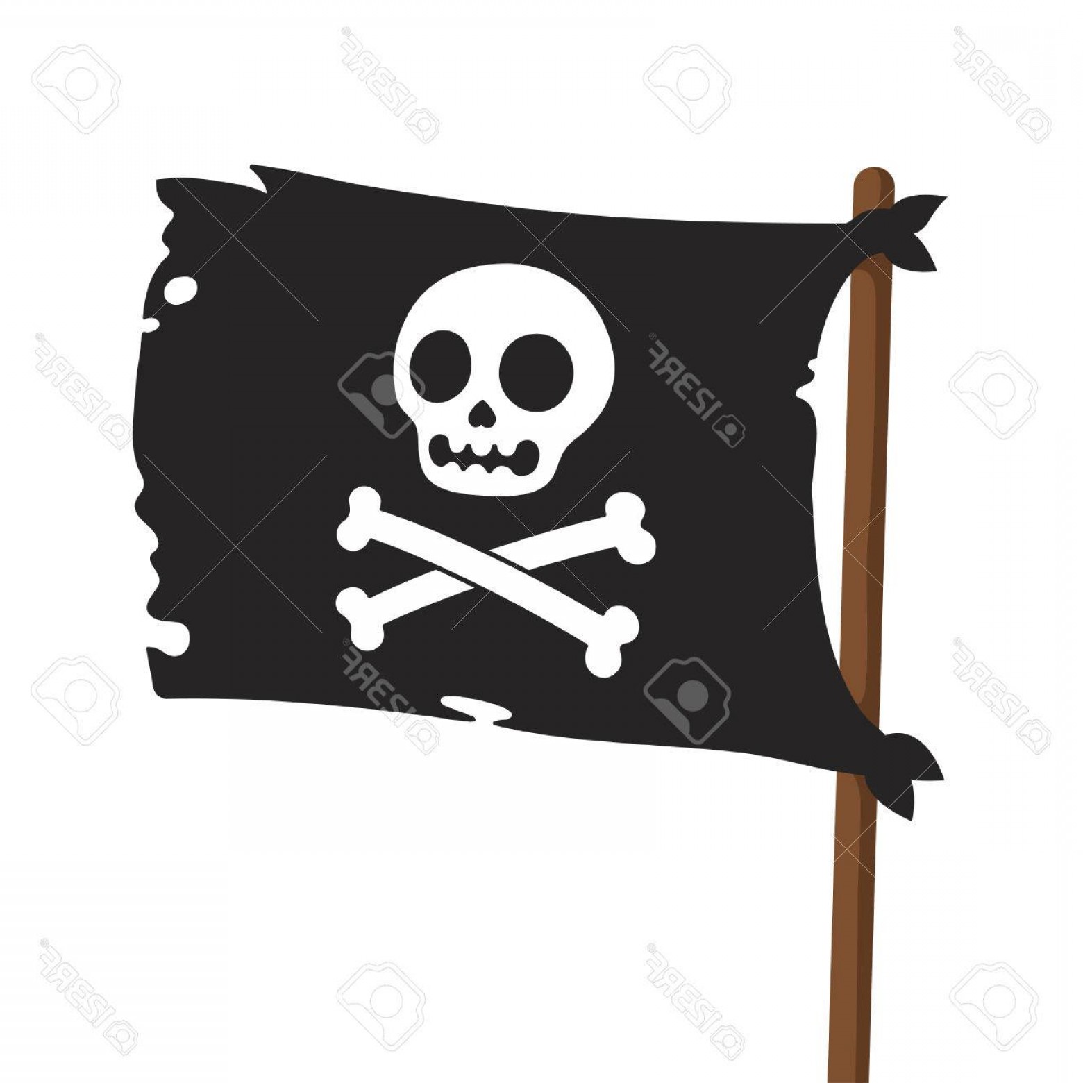 1560x1560 Photostock Vector Black Pirate Flag Illustration Jolly Roger With