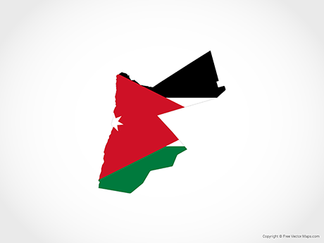 460x345 Vector Maps Of Jordan Free Vector Maps