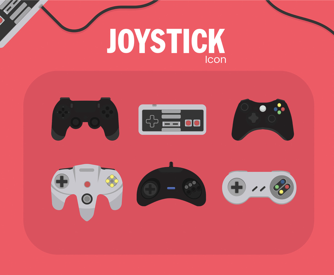 1136x936 Joystick Icon Vector Pink Background Vector Art Amp Graphics