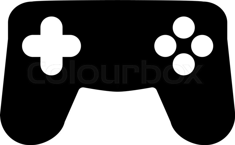 800x493 The Gamepad Icon. Game Symbol. Flat Vector Illustration Stock