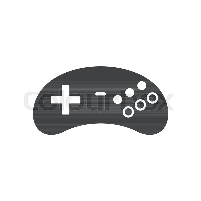 800x800 Video Game Joystick Icon. Silhouette Black. Isolated On White