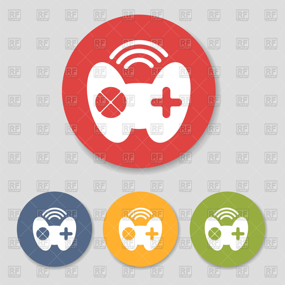 1200x1200 Flat Joystick Icons Vector Image Vector Artwork Of Signs
