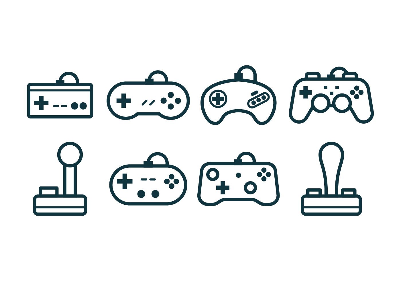 1400x980 Gaming Joystick Icons