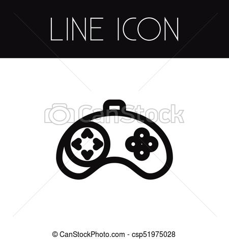 450x470 Isolated Gamer Outline. Joystick Vector Element Can Be Used For