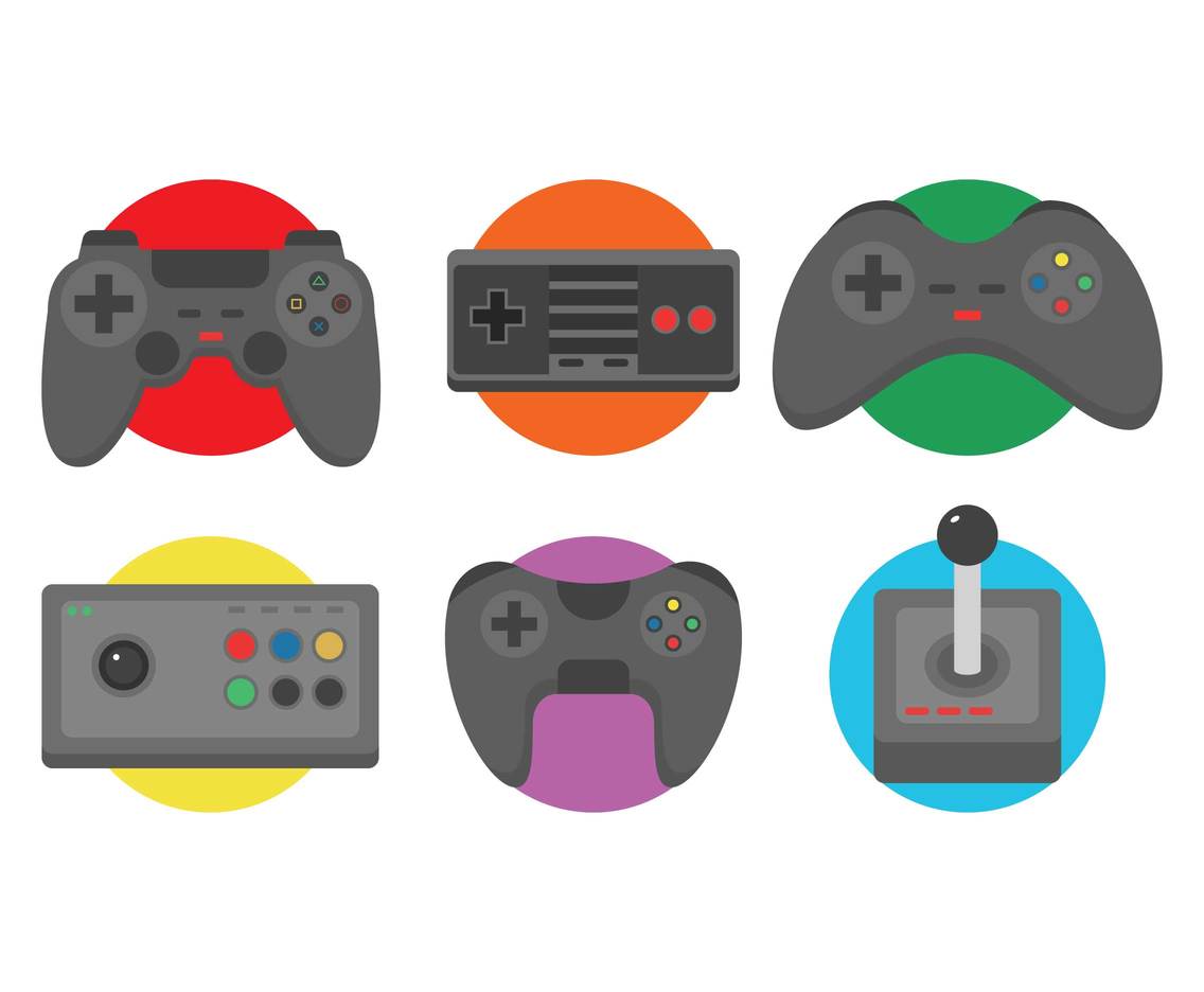 1136x936 Joystick Vector Set Vector Art Amp Graphics