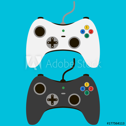 500x500 Video Game Controller. Set Of Gamepads. Joypad, Joystick. Vector