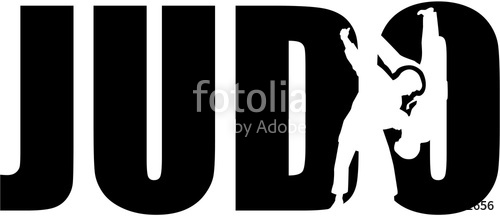 500x216 Judo Word With Silhouette Stock Image And Royalty Free Vector