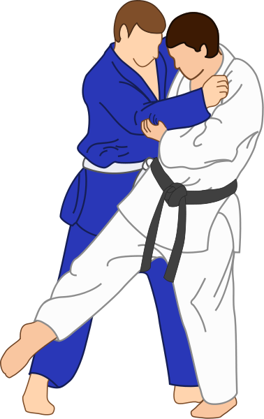 378x600 Vector Illustration Of Ashi Guruma Judo Throwing Technique.....one