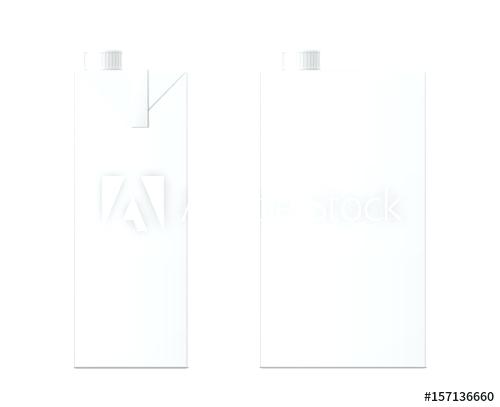 500x407 Vector Mock Up Of Milk Or Juice Box On White Background Realistic