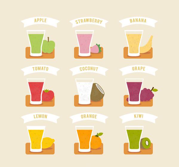 600x558 Fresh Fruit Juice Vector Picture [Ai]