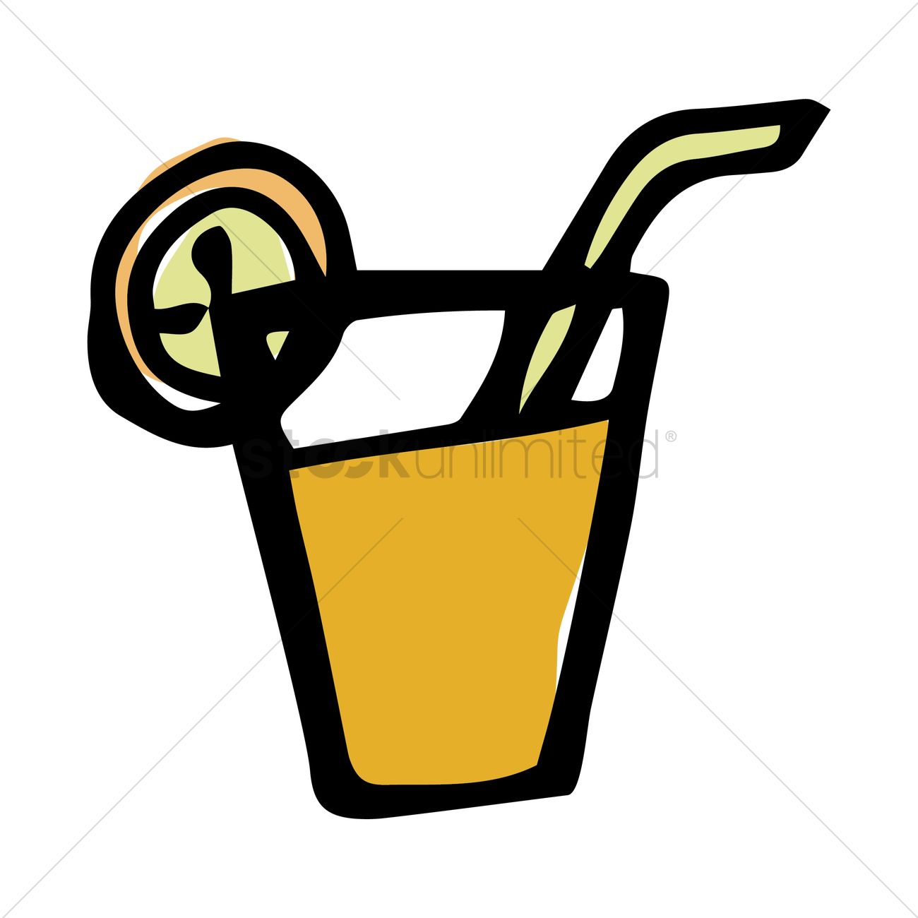 1300x1300 Orange Juice Vector Image
