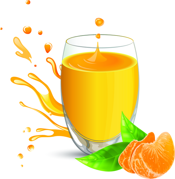 587x600 Orange Juice Glass Free Vector In Adobe Illustrator Ai ( .ai
