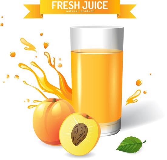 550x524 Fresh Natural Juice Vector Templates