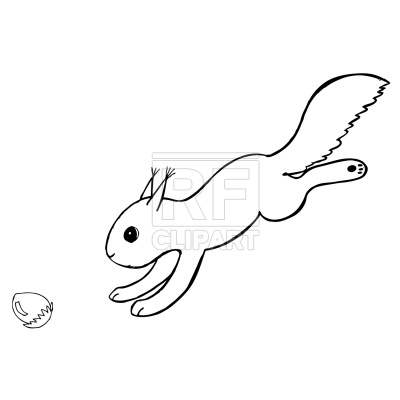 400x400 Squirrel In Jump Vector Image Vector Artwork Of Plants And