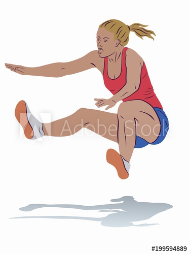 375x500 Illustration Of A Long Jumper , Vector Draw