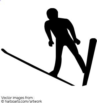 335x355 Download Ski Jumper Silhouette