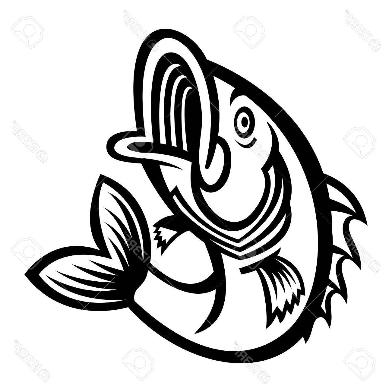 1300x1300 Hd Jumping Bass Fish Vector Icon Pictures