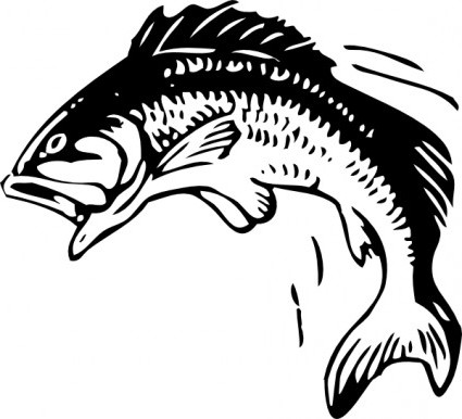 425x386 Vector Jumping Fish Vector Clip Art