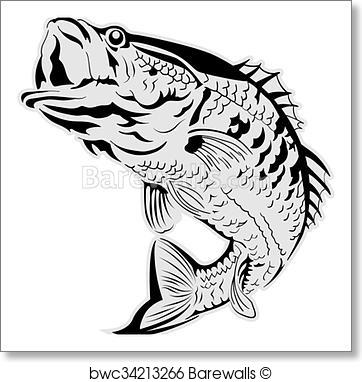 362x382 Art Print Of Jumping Fish Vector Barewalls Posters Amp Prints