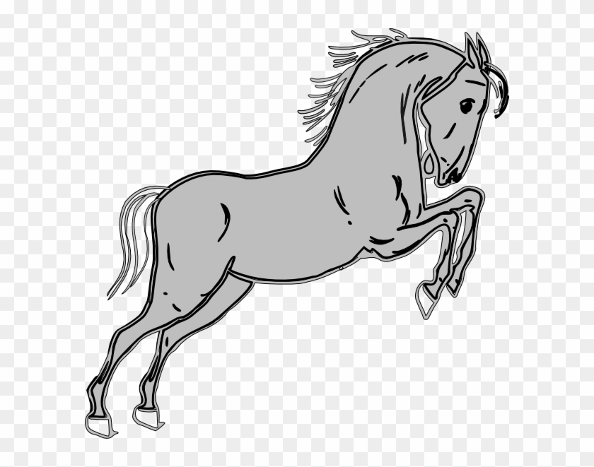 840x661 Grey Jumping Horse Clip Art At Bclipart Com Vector