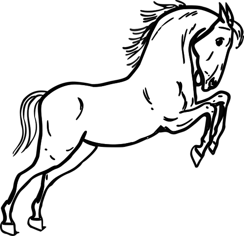 500x485 Jumping Horse Vector Image Public Domain Vectors