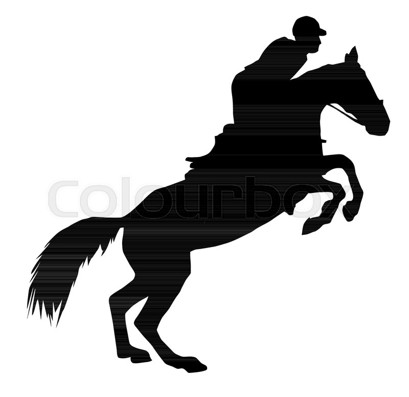 800x776 Silhouette Illustration Of A Jumping Horse Stock Vector Colourbox