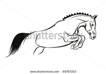 450x312 Jumping Horse Tattoo Designs Horse Jump Vector Sketch
