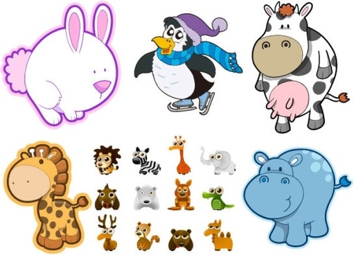 511x368 Cute Jungle Animals Free Vector Download (11,077 Free Vector) For