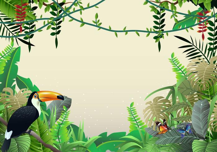 700x490 Beautiful Illustrations Of Tropical Jungle And Liana