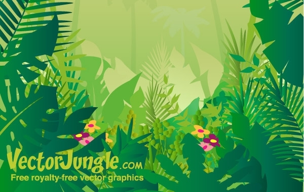 600x380 Free Vectors Free Vector Jungle Background