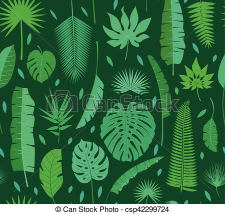 450x427 Beautiful Seamless Tropical Jungle Floral Pattern Background With