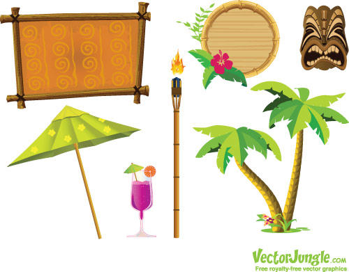 500x391 Vector Freebies Tropical Jungle Pack