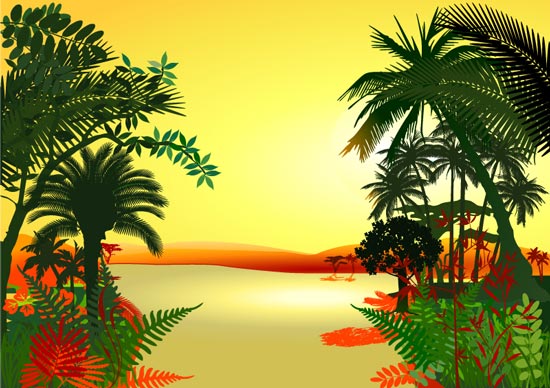 550x388 Forest And Jungle Landscapes Vector